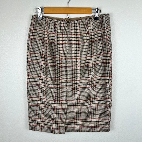 Talbots Houndstooth Plaid Pencil Skirt Size 6 Academia Ivy Preppy Old Money - Picture 3 of 9